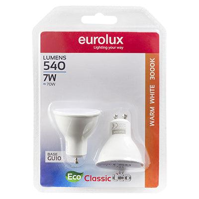 Gu10 Classic Frosted Lens 7w Led 3000 K Twin Pack Blister N - Livestainable.co.za