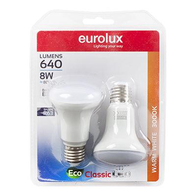 Reflector R63 Classic 8w Led E27 3000 K Twin Pack Blister N - Livestainable.co.za