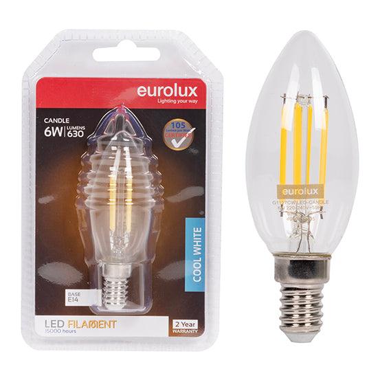 Candle Filament Clear 6w Led E14 4000 K Blister N - Livestainable.co.za