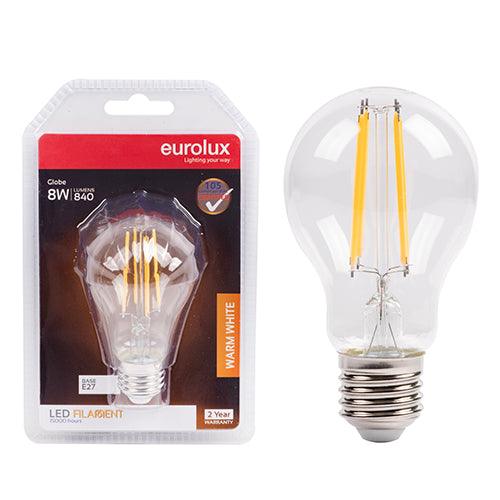 A60 Filament Clear 8w Led E27 3000 K Blister N - Livestainable.co.za