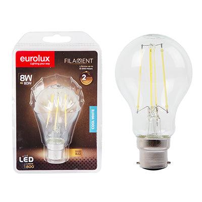 A60 Filament Clear 8w Led B22 4000 K Blister N - Livestainable.co.za