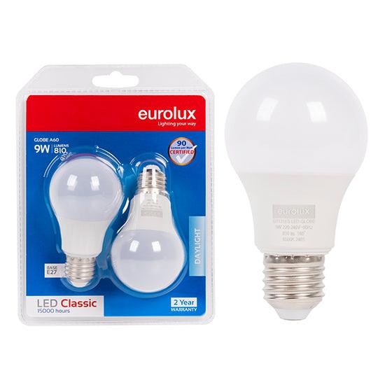 A60 Classic 9w Led E27 6500 K Twin Pack Blister N - Livestainable.co.za