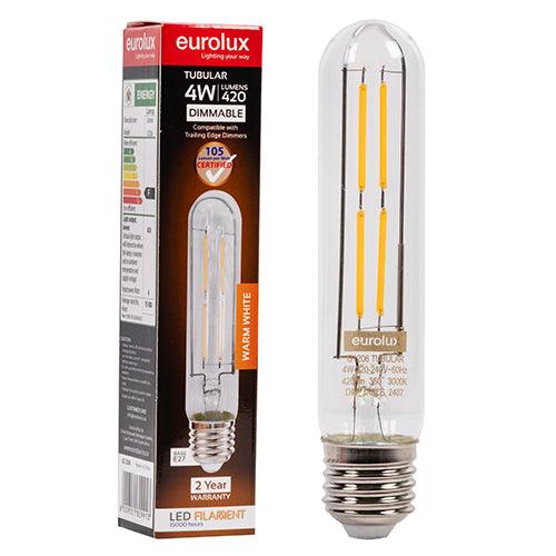 Tubular Filament T30 145 4w Led E27 3000 K Dimmable - Livestainable.co.za