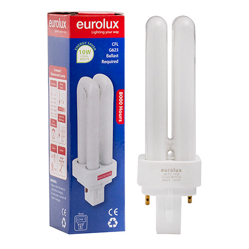 Eurolux Cfl Pl 2 Pin G24d 1 10w Cool White