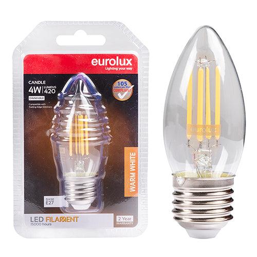 Candle Filament 4w Led E27 3000 K Dimmable N - Livestainable.co.za