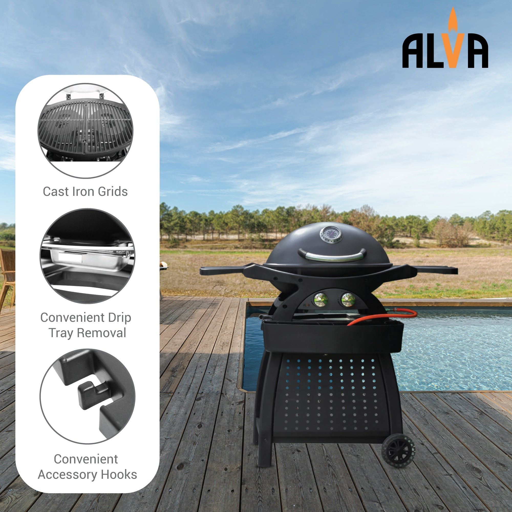 Mondo 2 Burner Gas Bbq & Cart