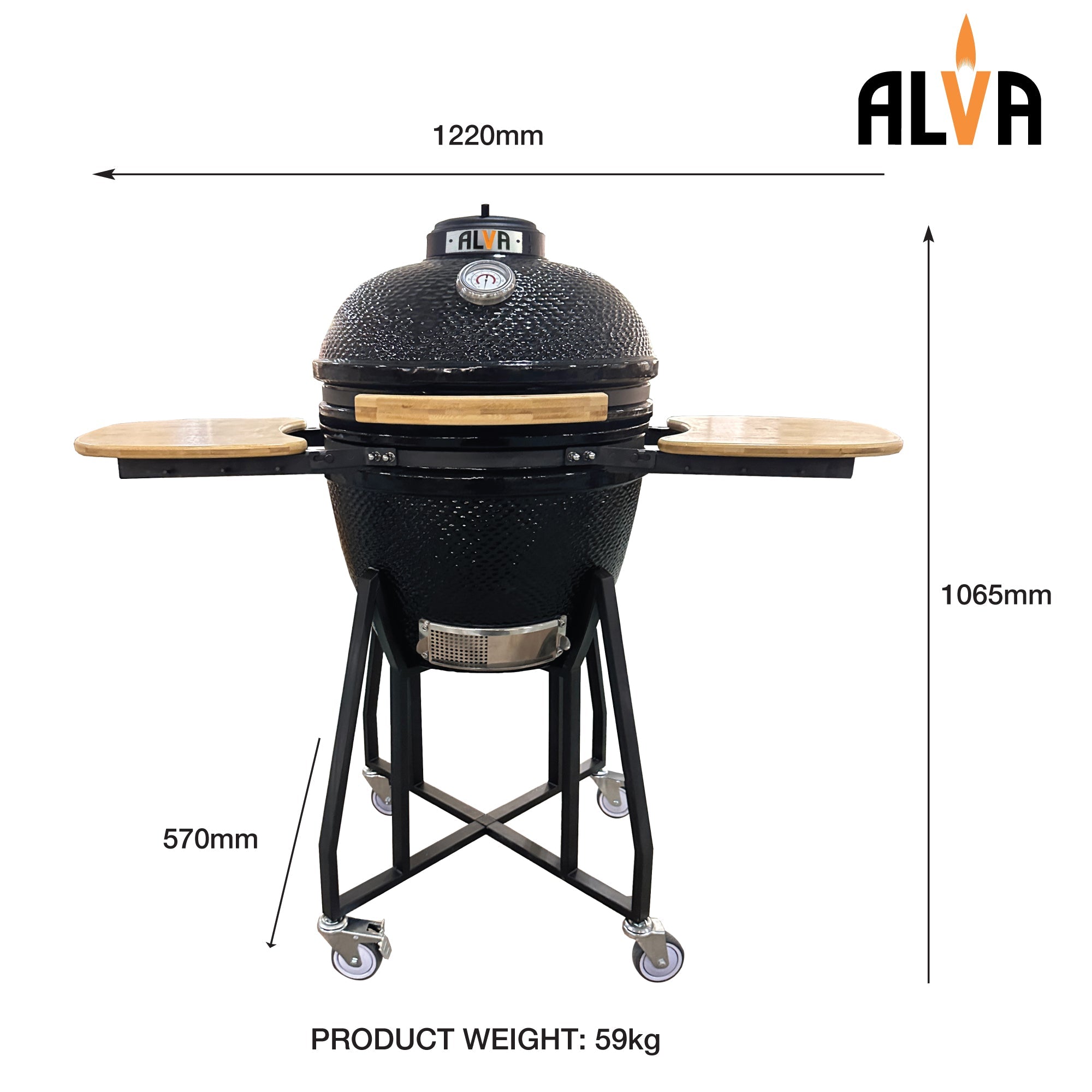 Kilimanjaro 46cm Ceramic Kamado Bbq