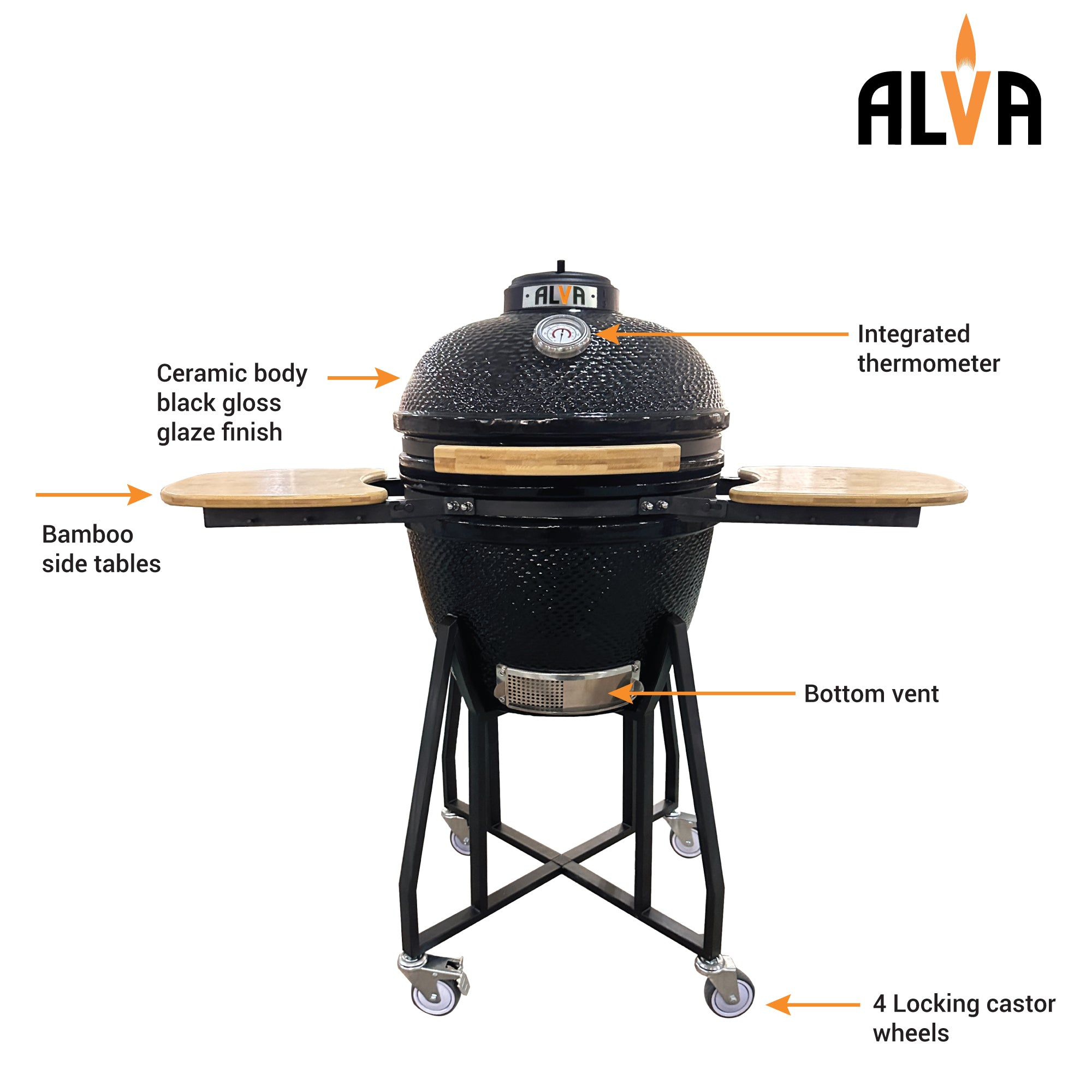 Kilimanjaro 46cm Ceramic Kamado Bbq