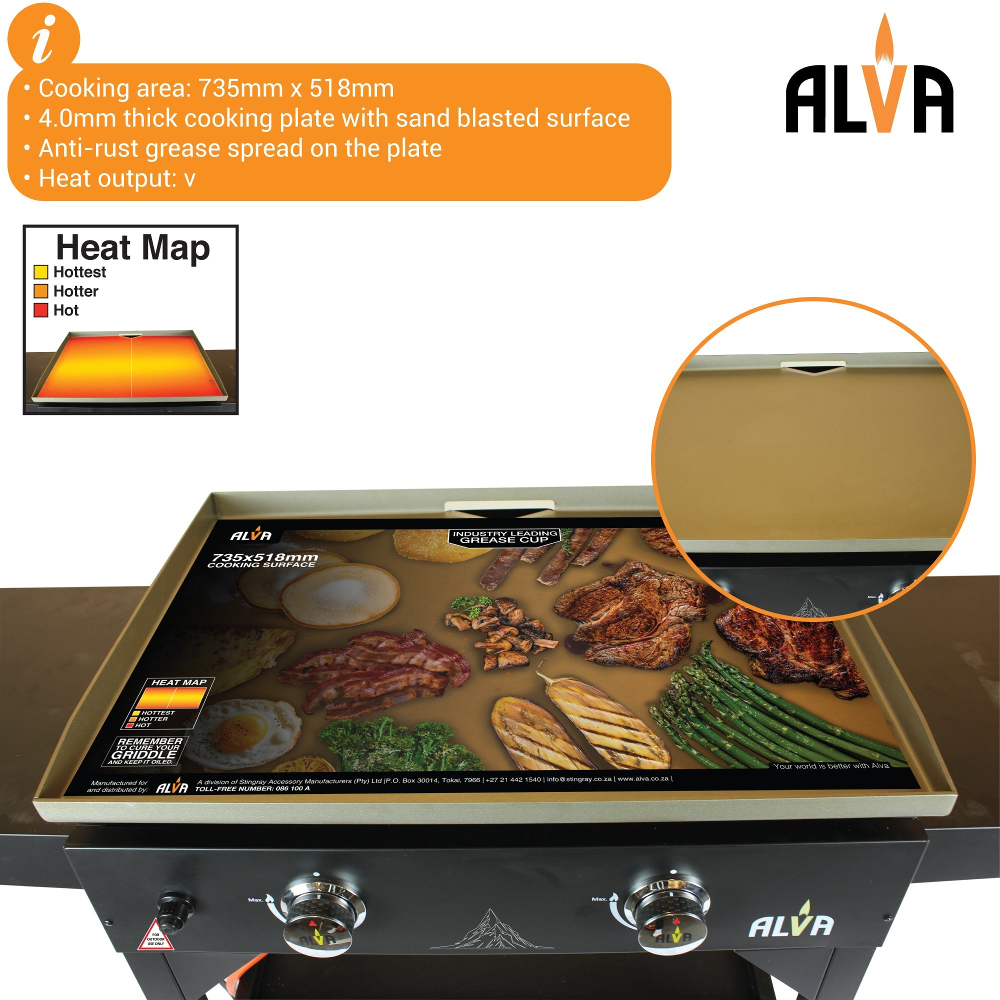 Olympus 2 Burner Gas Griddle Bbq Station