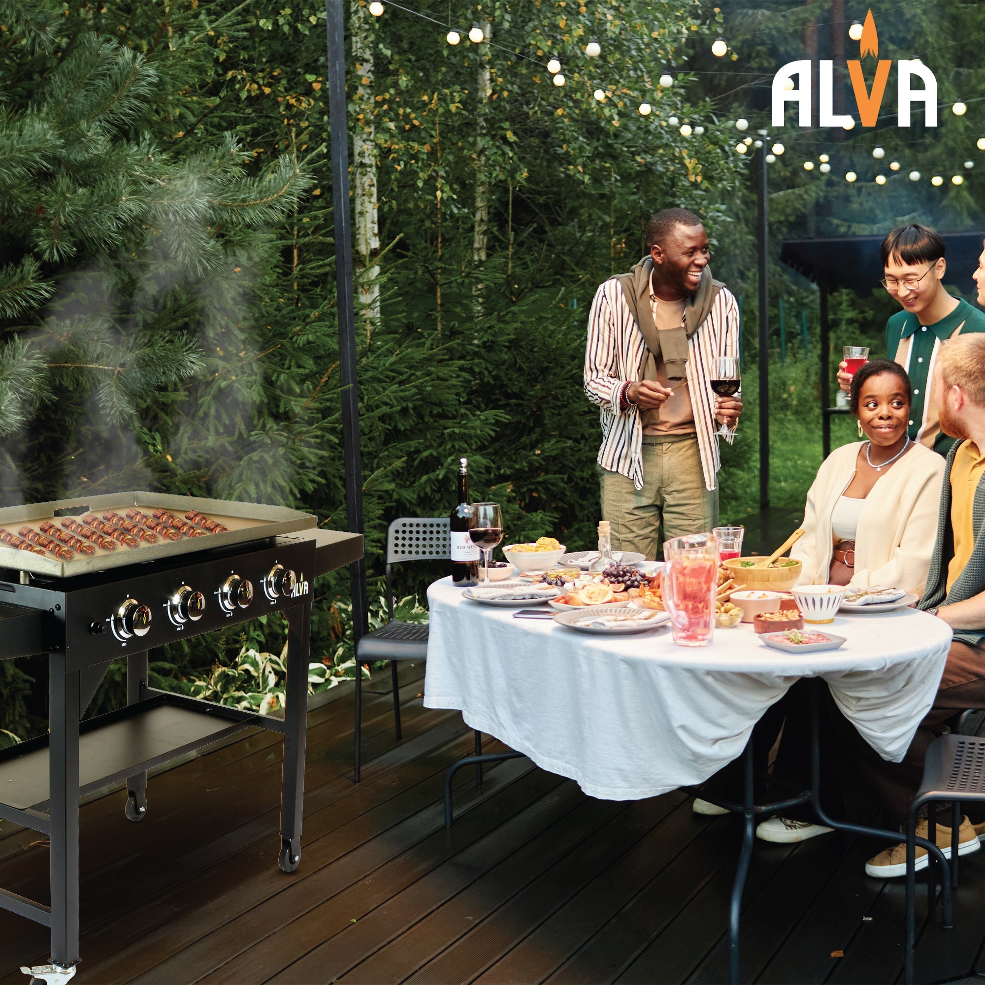 Fuji 4 Burner Gas Griddle Bbq Station