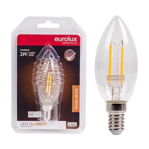 Candle Filament 2w Led E14 3000 K N - Livestainable.co.za