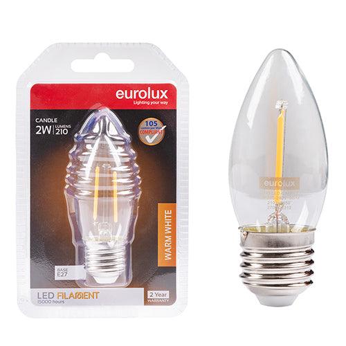 Candle Filament 2w Led E27 2700 K N - Livestainable.co.za