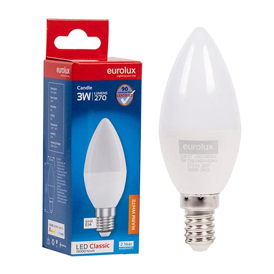 Candle Plastic Classic 3w Led E14 3000 K N - Livestainable.co.za