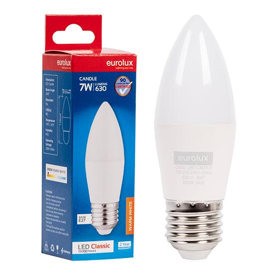 Candle Plastic Classic 7w Led E27 3000 K N - Livestainable.co.za