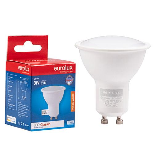 Gu10 Classic Frosted Lens 3w Led 3000 K N - Livestainable.co.za