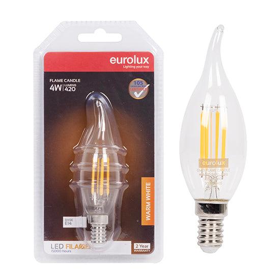 Candle Filament Flame 4w Led E14 3000 K N - Livestainable.co.za