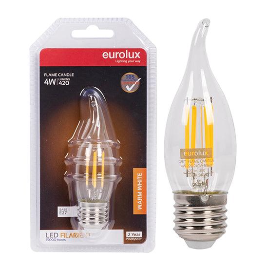 Candle Filament Flame 4w Led E27 3000 K N - Livestainable.co.za