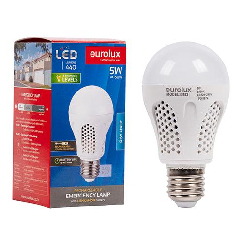 Rechargeable Lamp 5w Led E27 6500 K - Livestainable.co.za