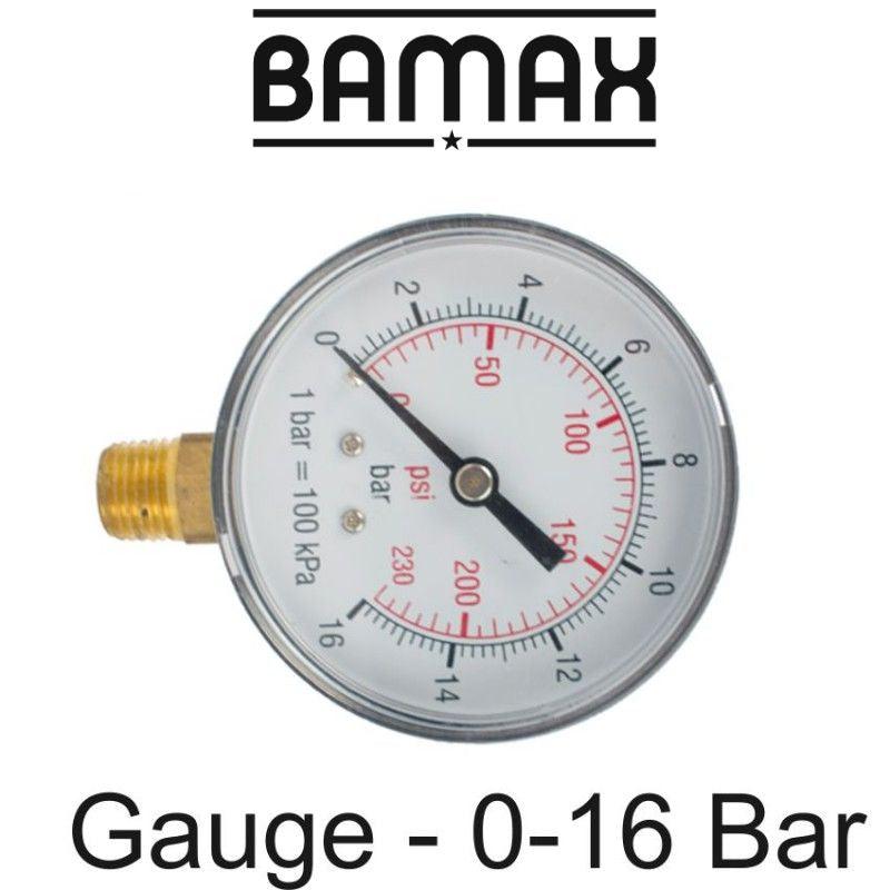 Pressure Gauge 0 16 Bar 1/4 Lower63 Mm Packaged - Livestainable.co.za