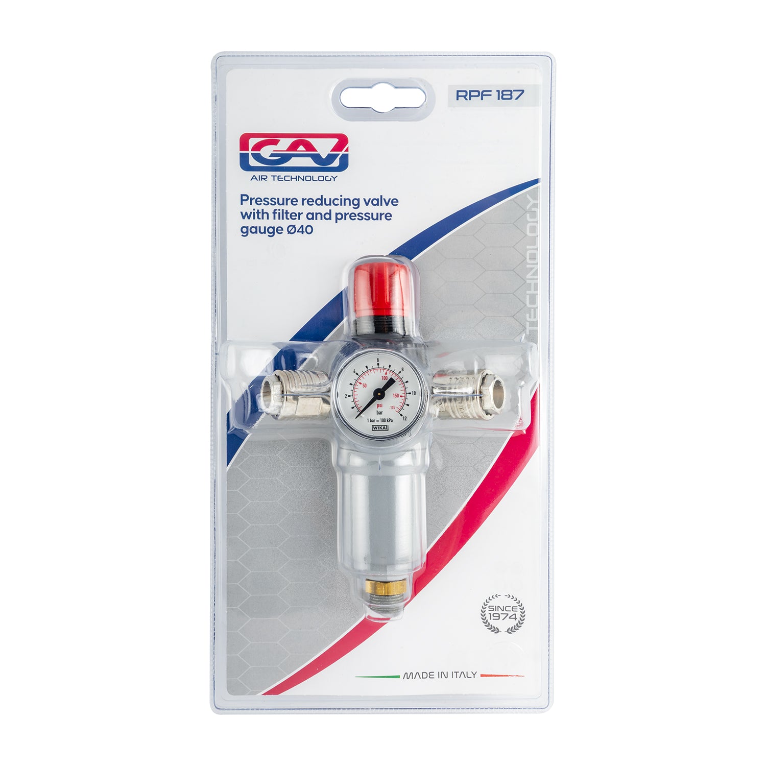 Gav Pressure Reducing Valve & Filter 3/8'with Universal Couplers