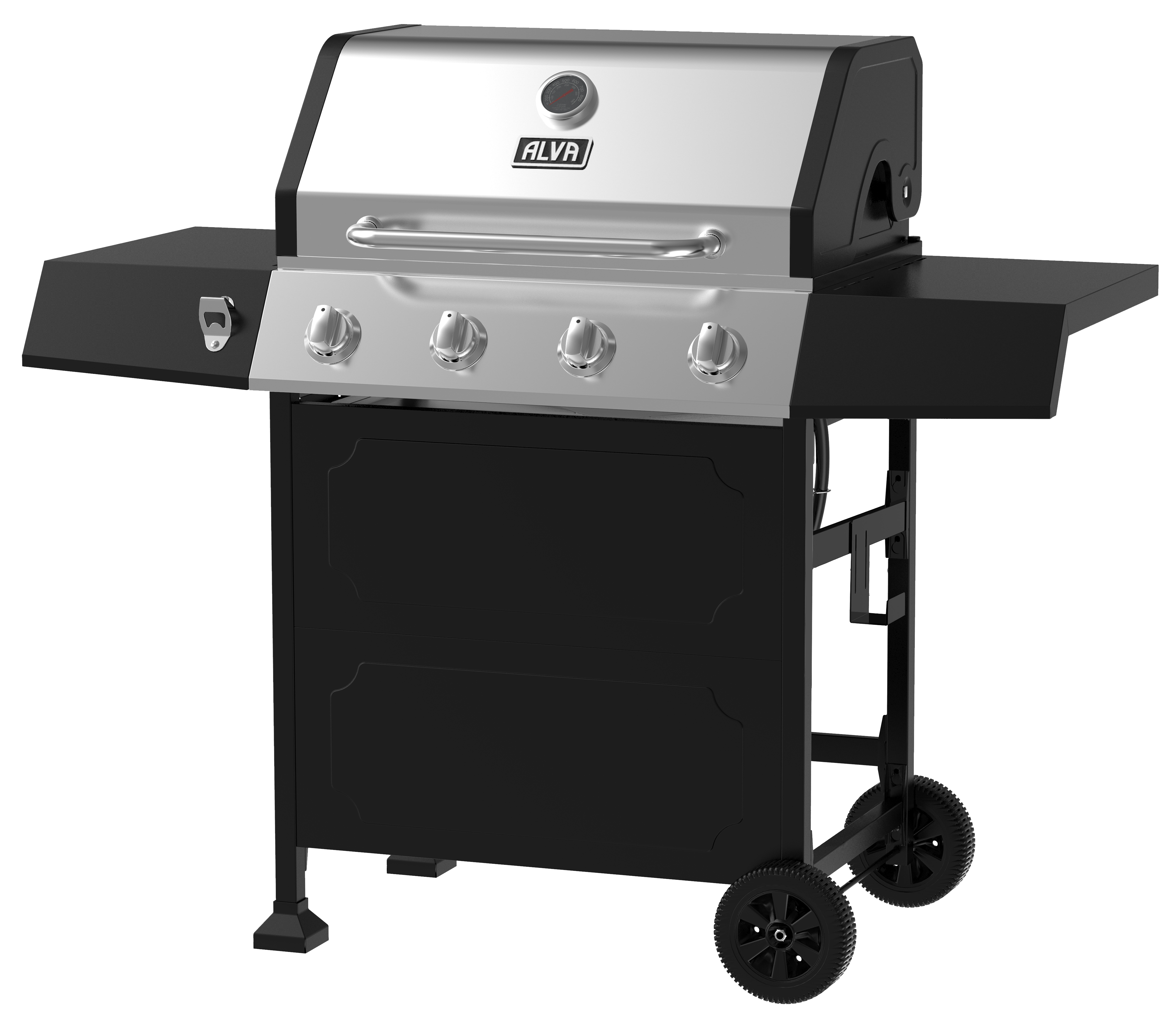 ALVA - SUPER 4-BURNER STAINLESS STEEL GAS BBQ