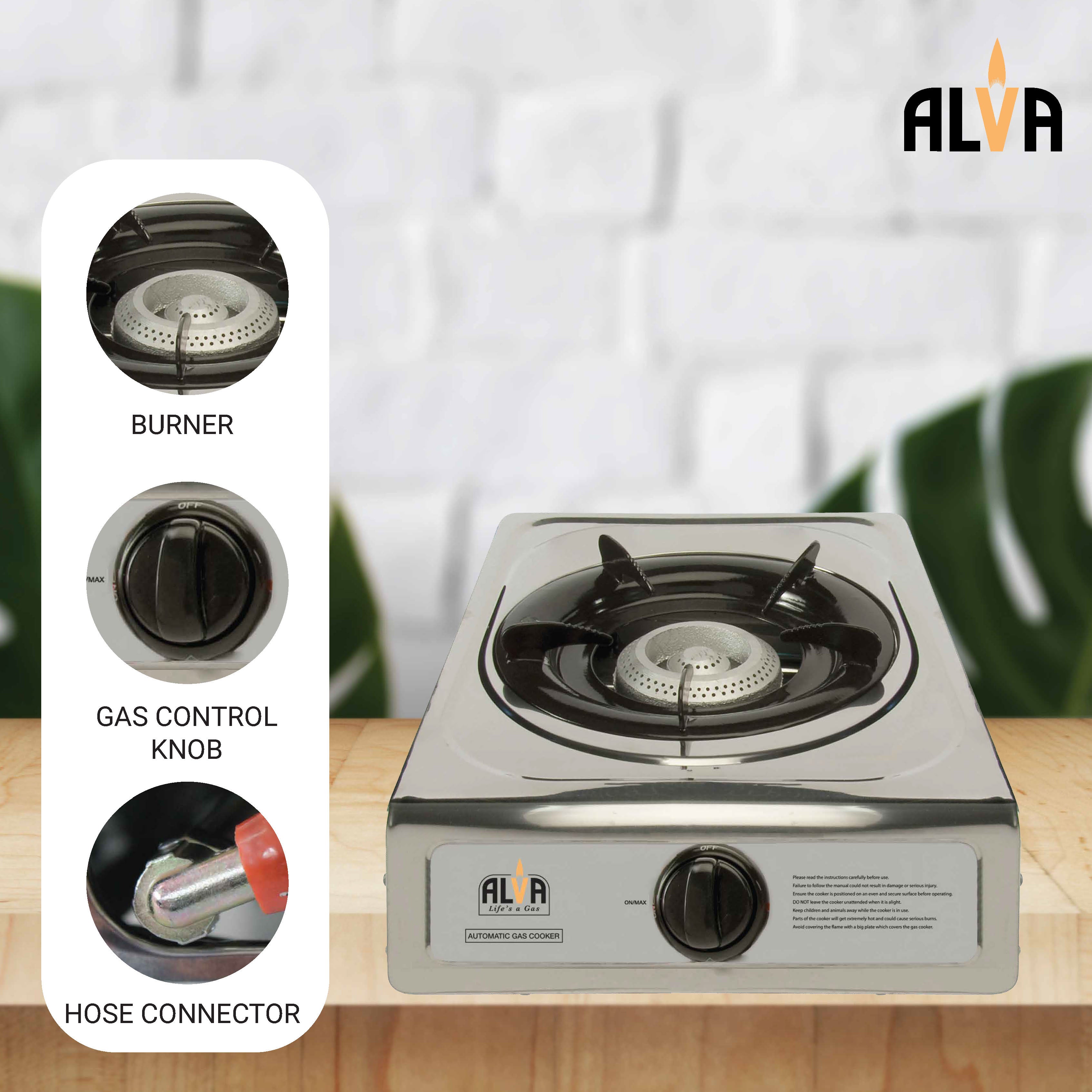 Single Burner Stainless Steel Gas Stove