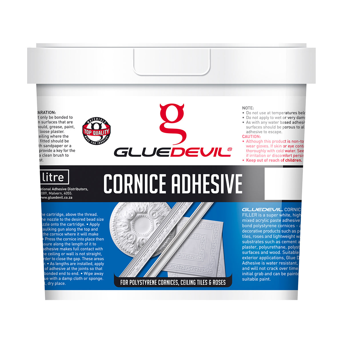 Gluedevil Cornice Adhesive Bucket 5 Lt