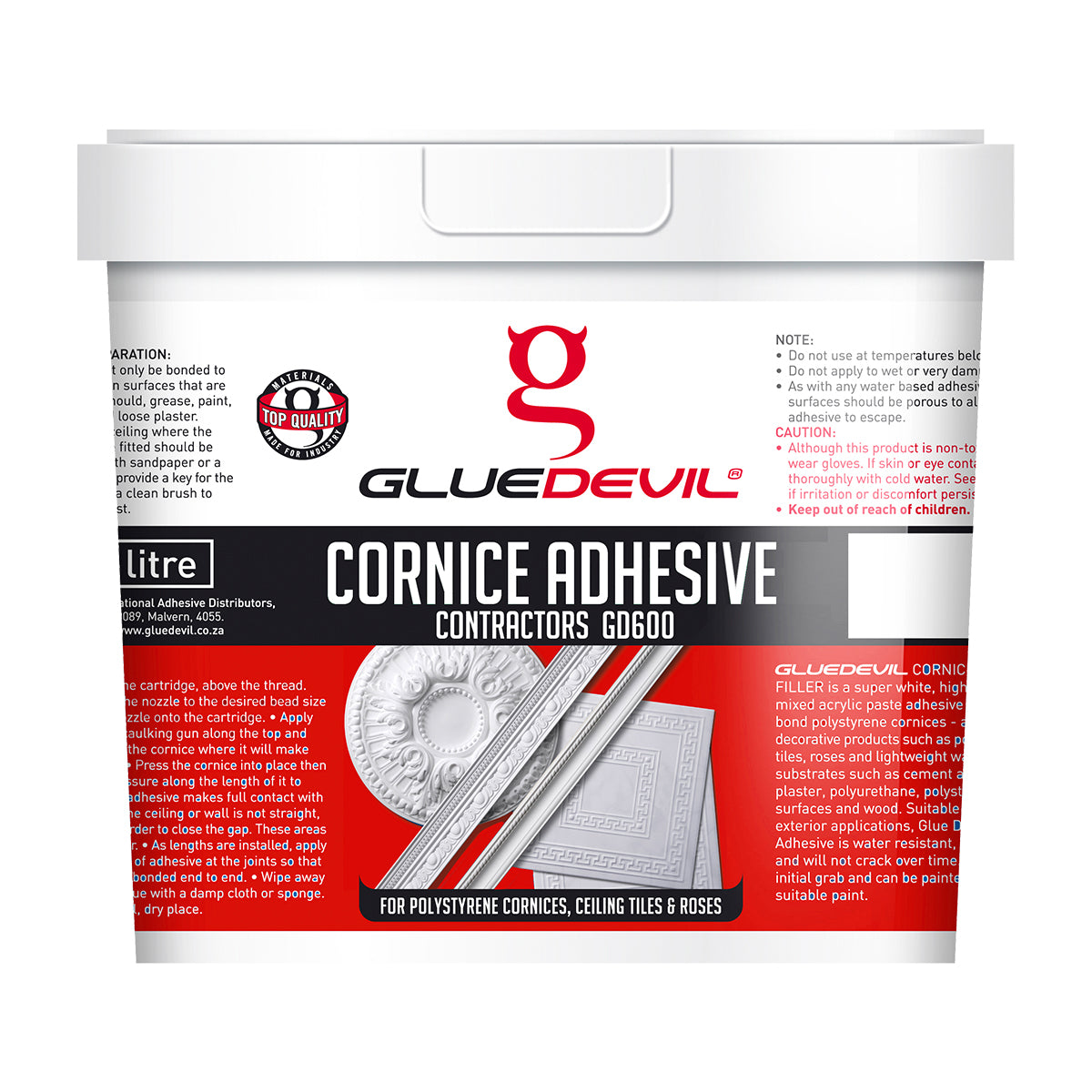 Gluedevil Cornice Adhesive Contrator Bucket 2 Kg
