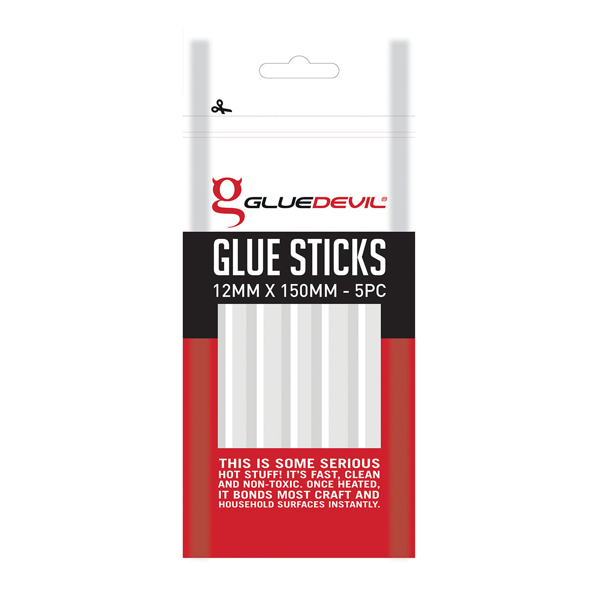 Gluedevil Glue Sticks 12 Mm X 150 Mm 5 Sticks
