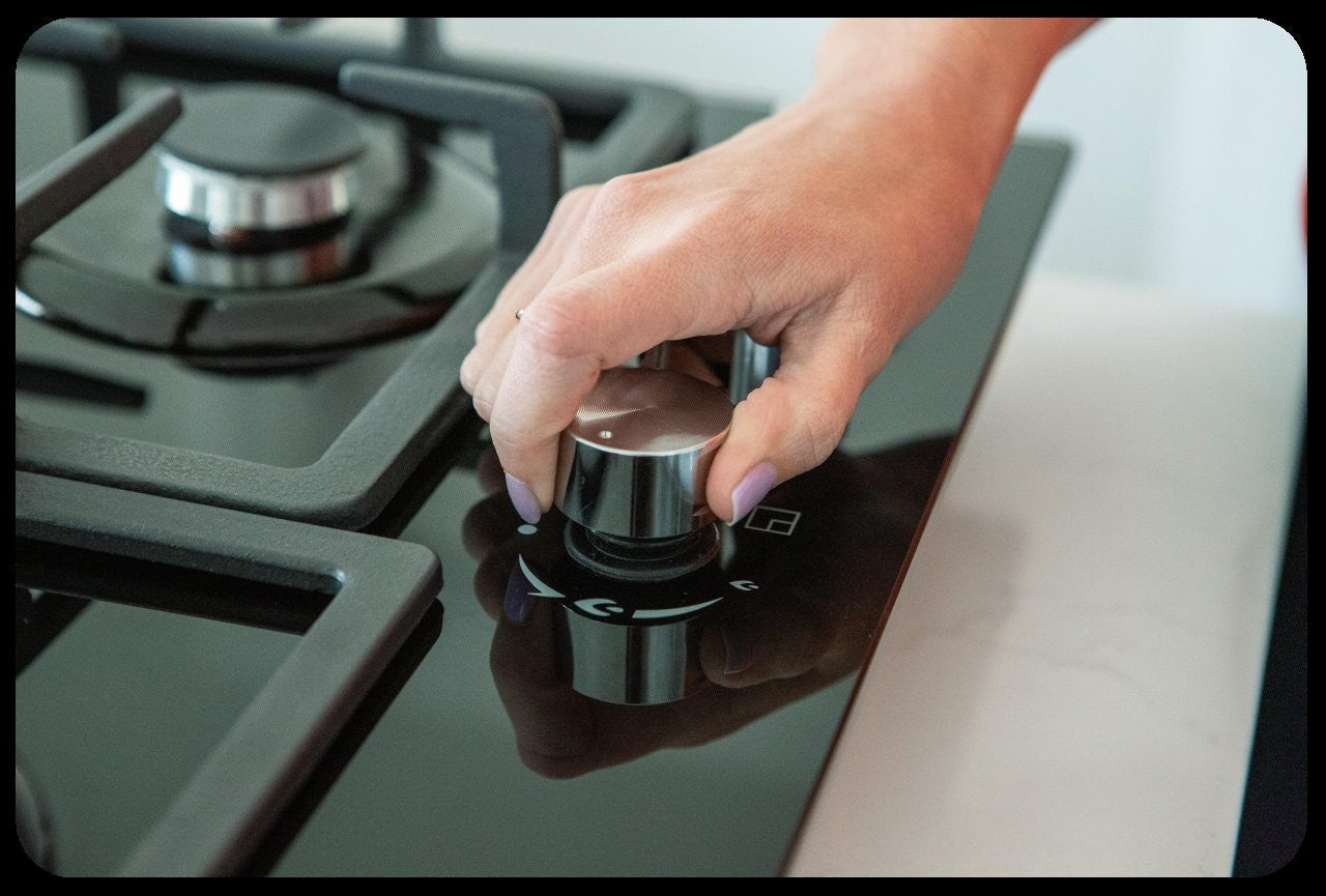 60cm 4 Burner Gas Hob Glass Top