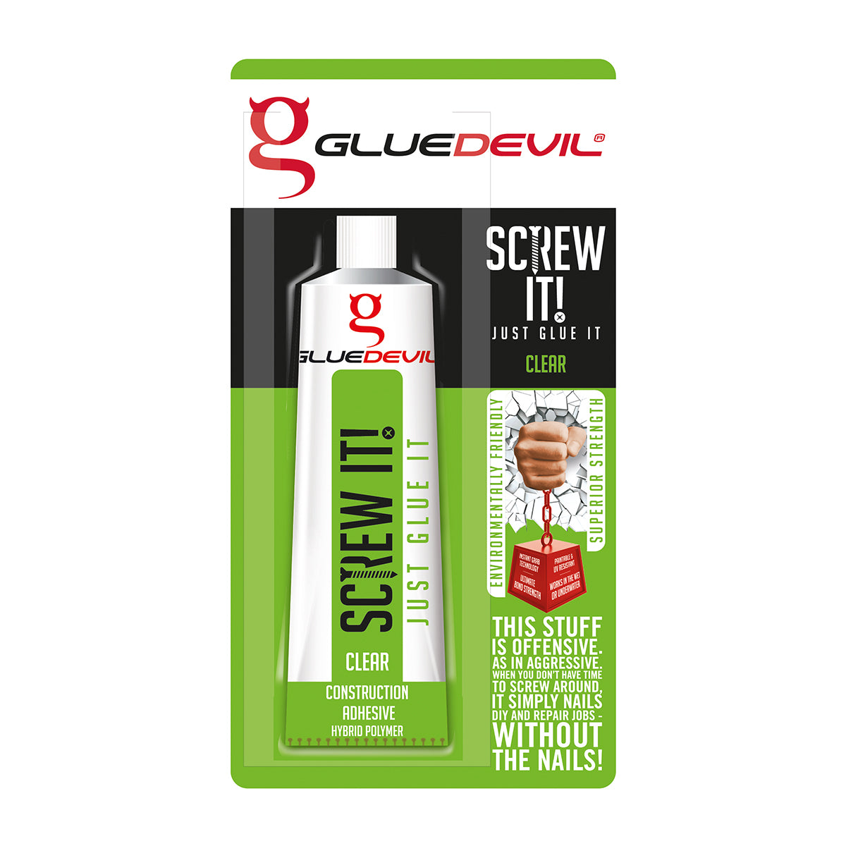 Gluedevil Screw It! Just Glue It B/P Clear 90 Ml