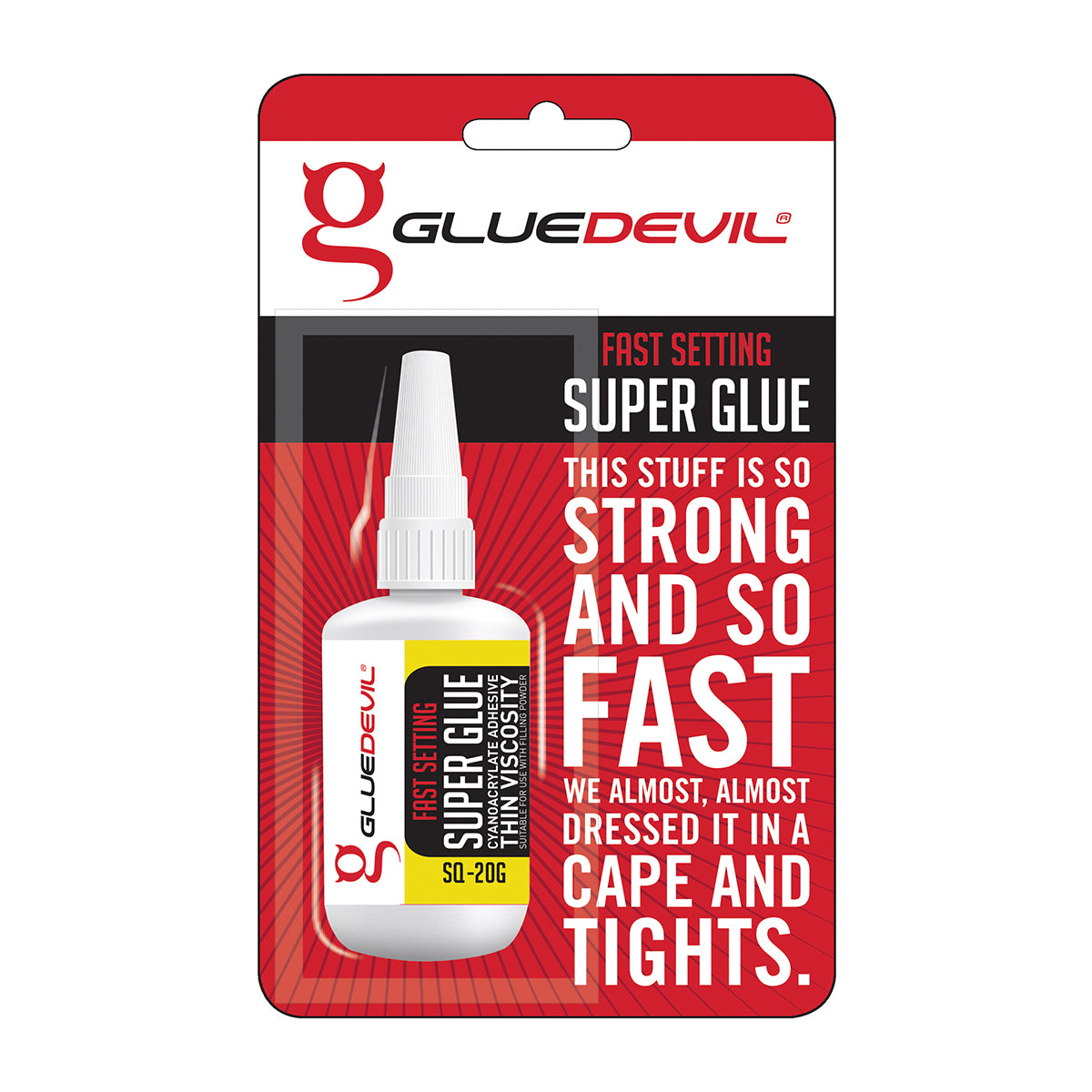 Gluedevil Super Glue B/P (Yellow Label) Sq 20 Grm