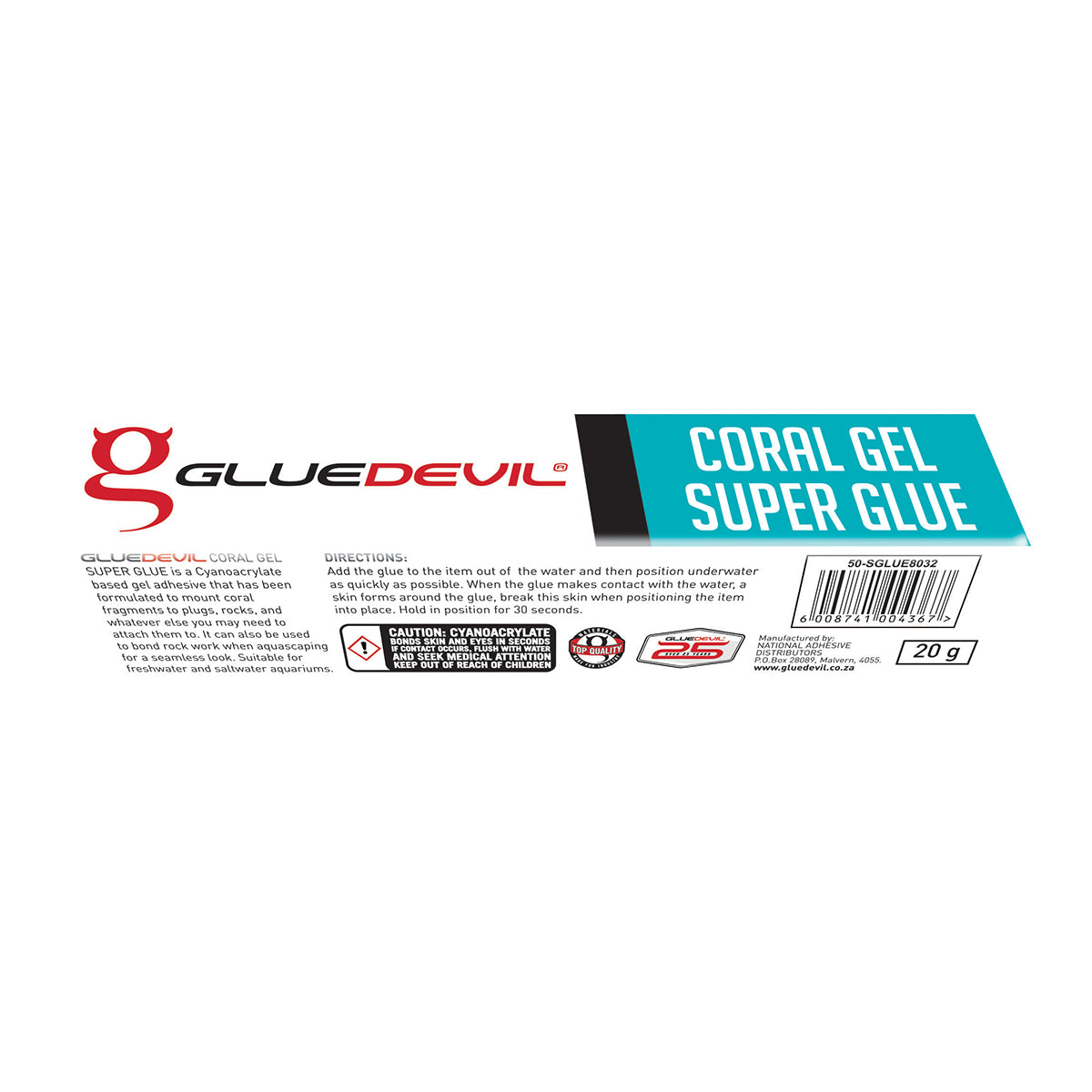 Gluedevil Super Glue Coral Gel 20 Gr