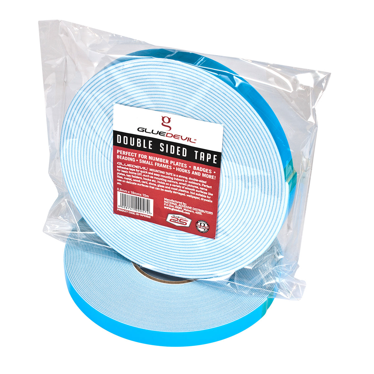 Gluedevil D/Sided Pe Foam Tape Wht 3 Mmx24 Mmx30 M