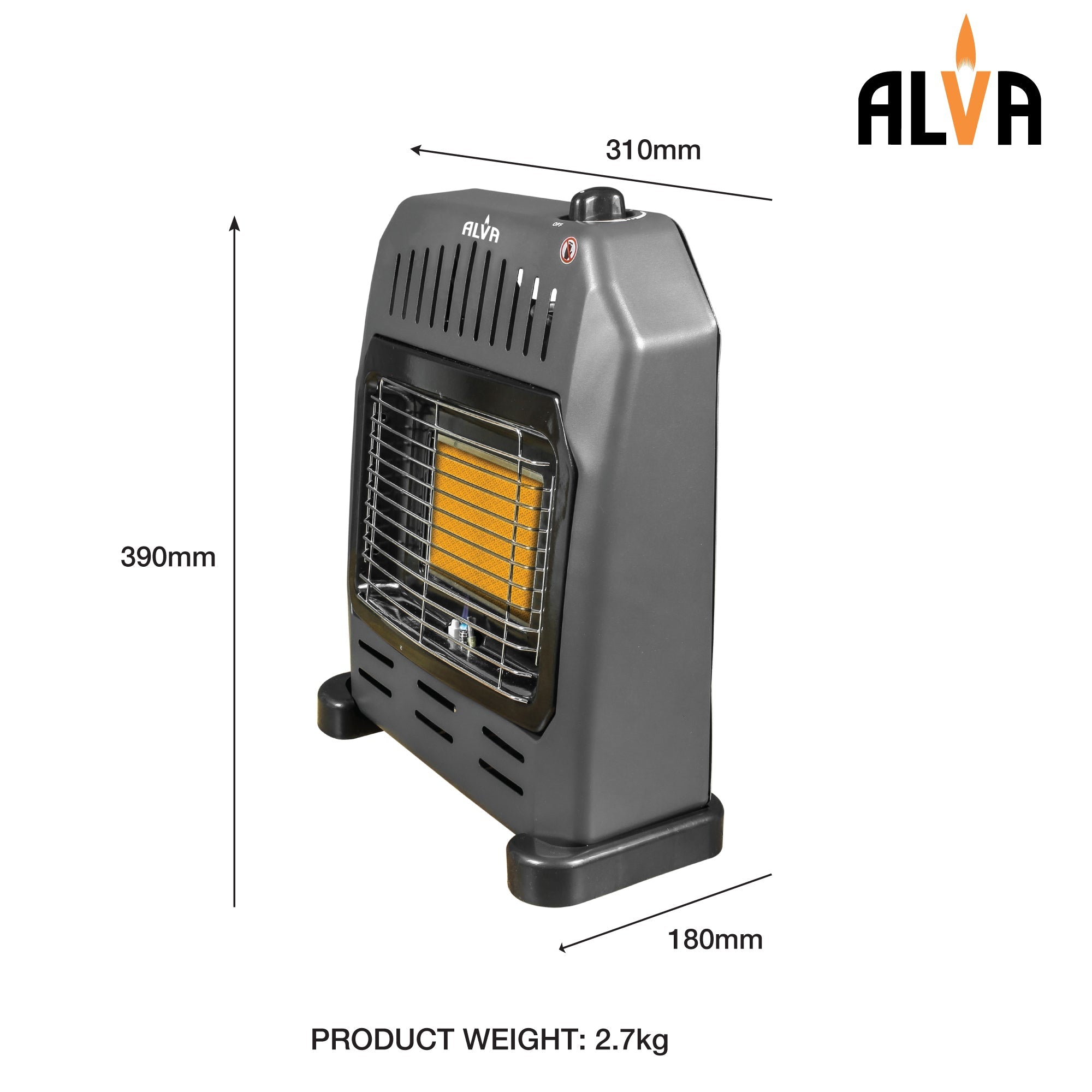 Single Panel Indoor Gas Heater Small