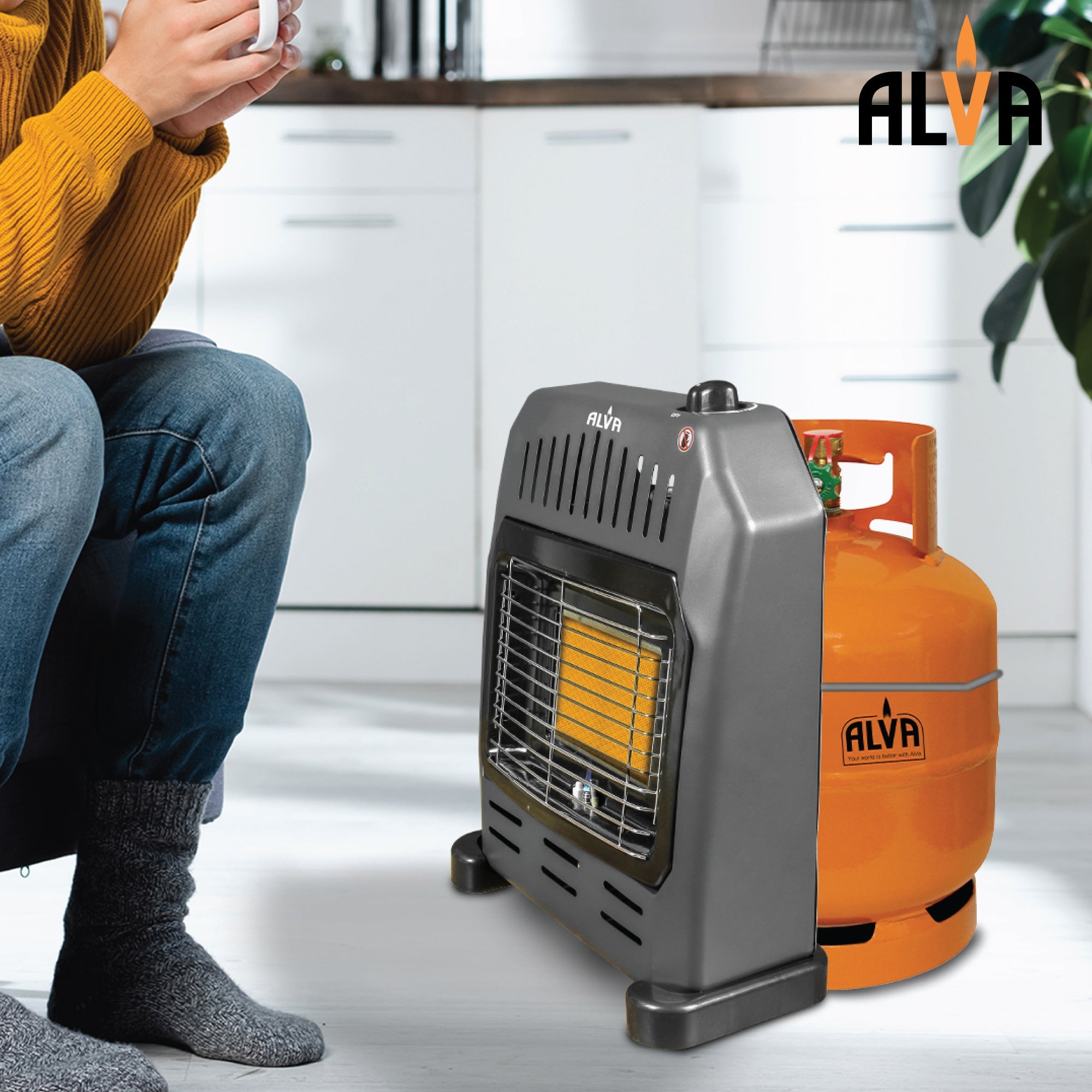 Single Panel Indoor Gas Heater Small