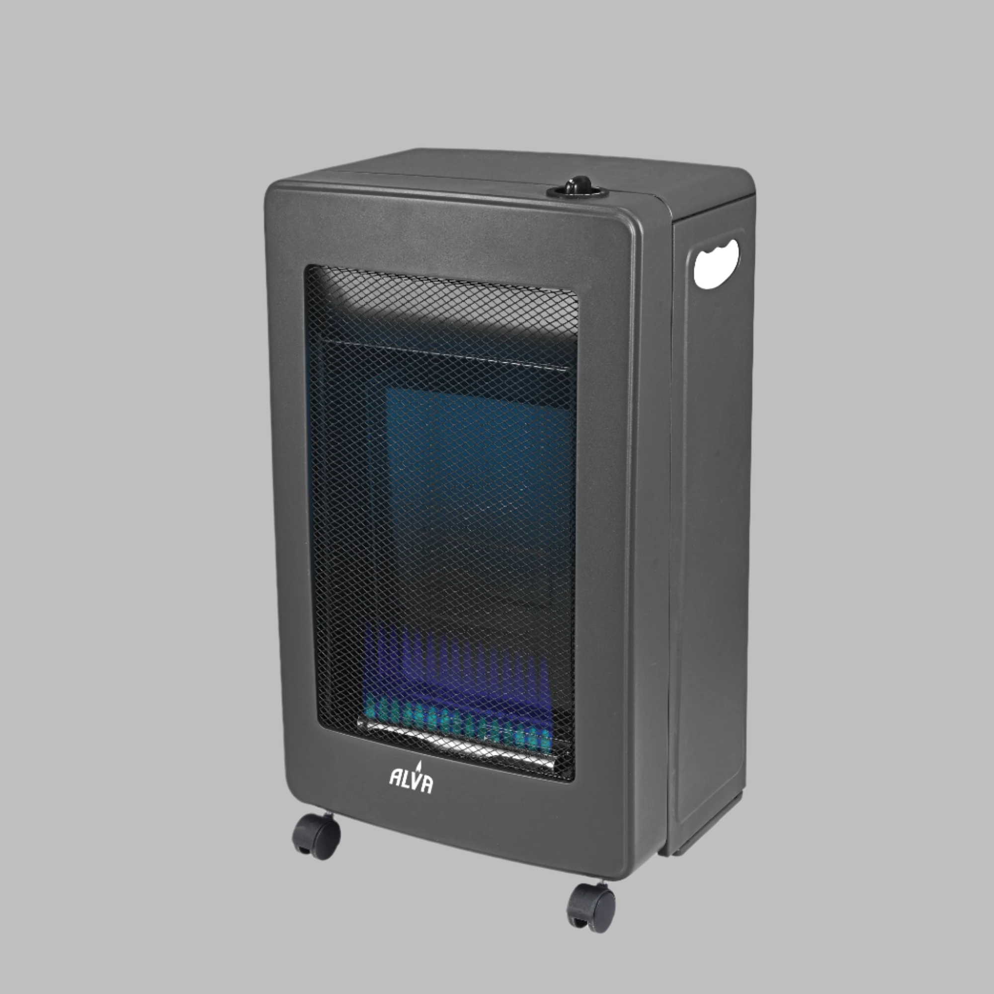 Blue Flame Convection Roll About Gas Heater Black