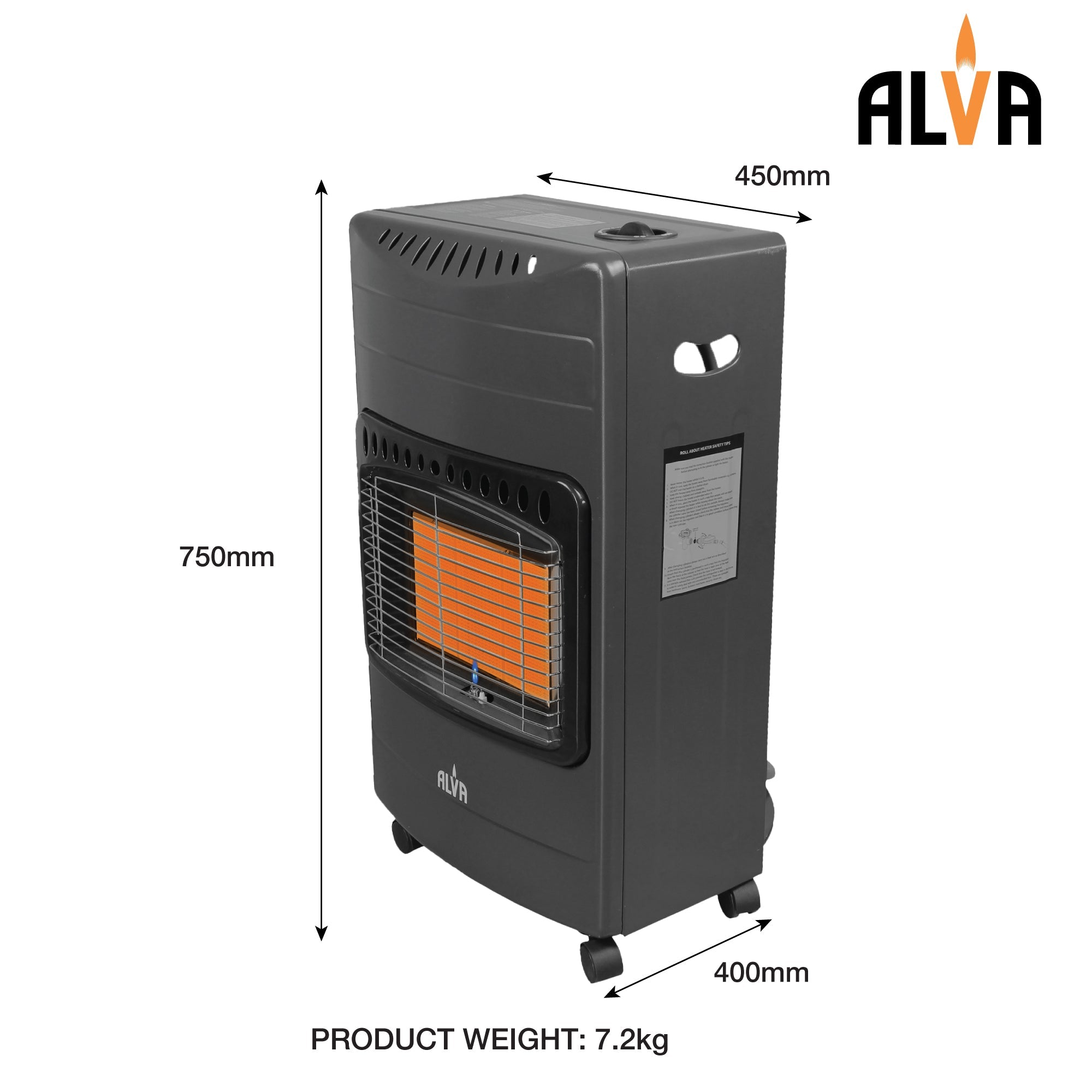 3 Panel Luxurious Infrared Radiant Indoor Gas Heater