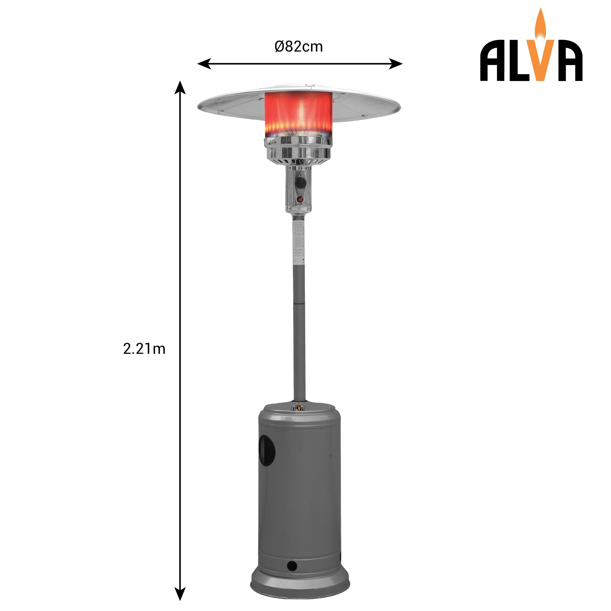 Gas Patio Heater Powder Coated