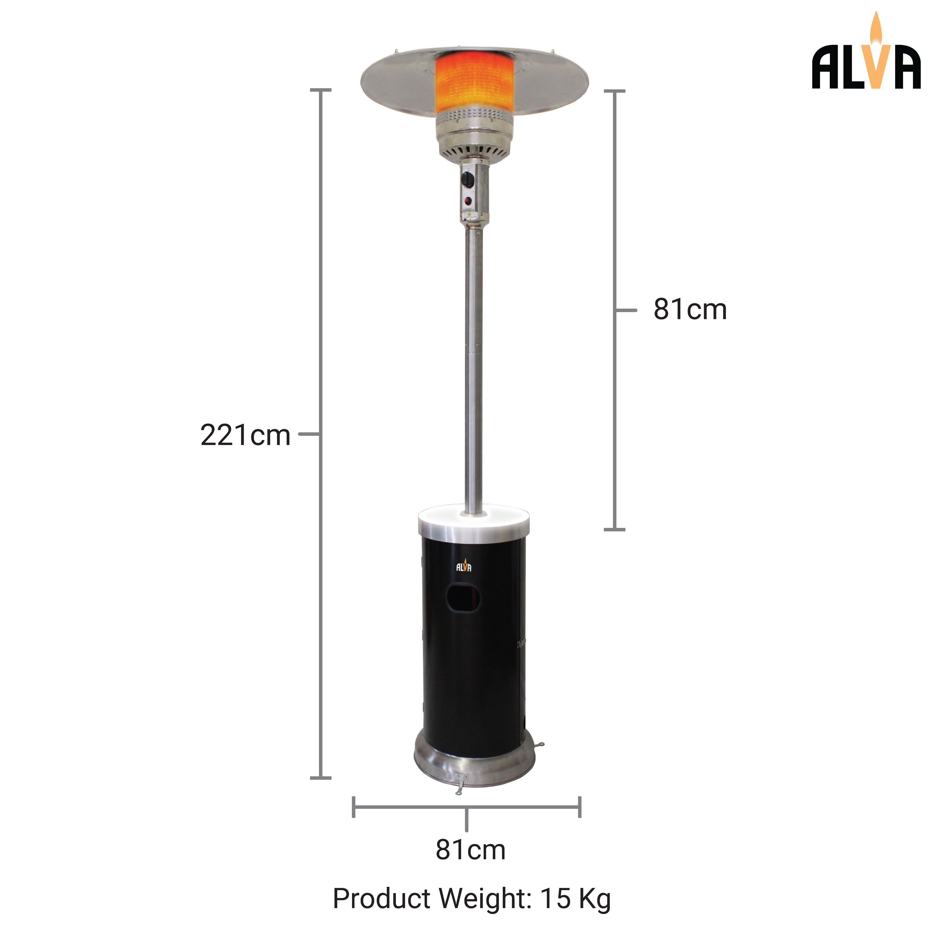 Gas Patio Heater Led Light Up Table