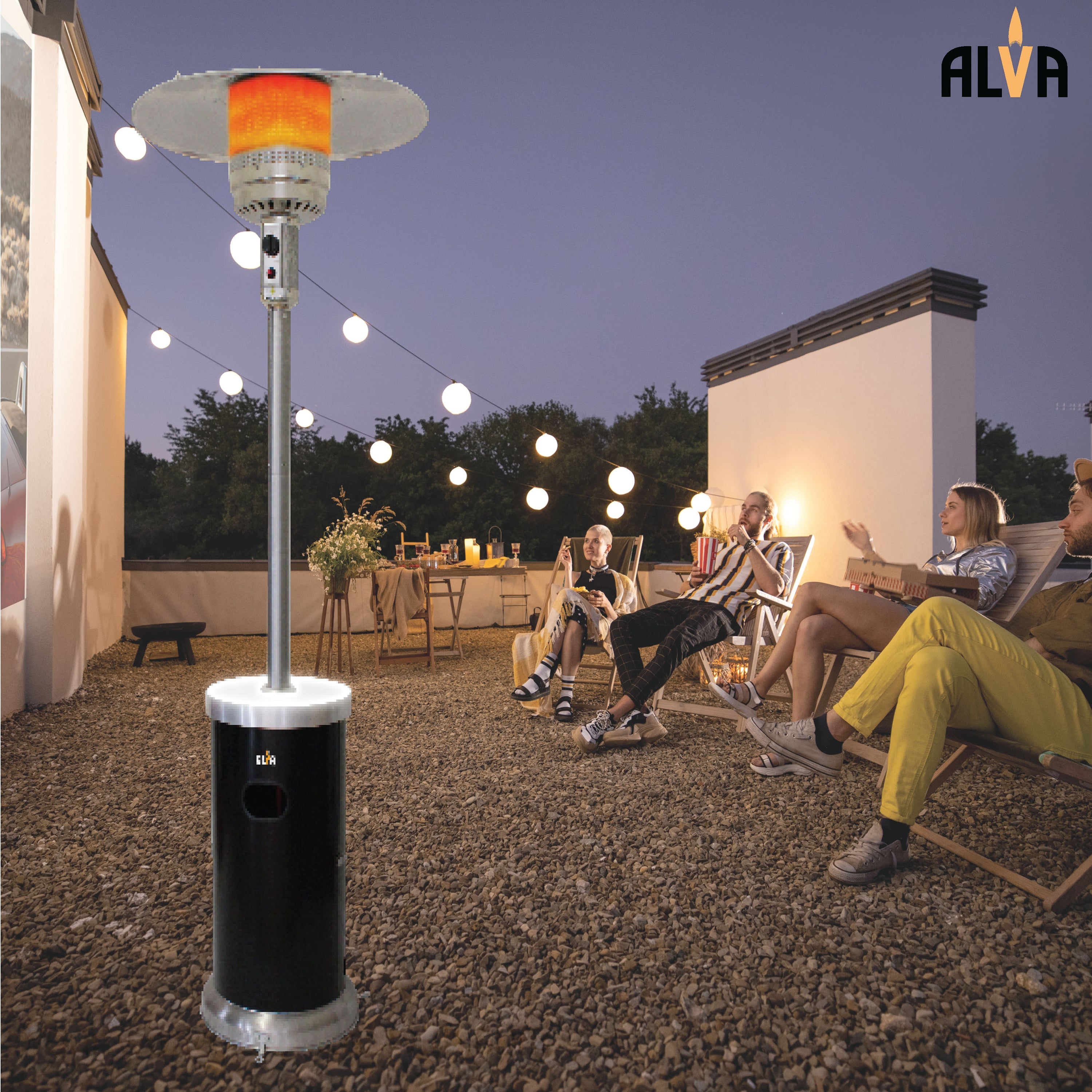 Gas Patio Heater Led Light Up Table