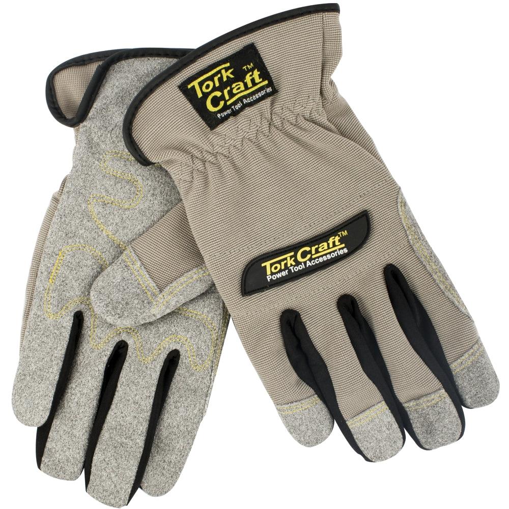 Mechanics Glove Large Synthetic Leather Palm Spandex Back - Livestainable.co.za