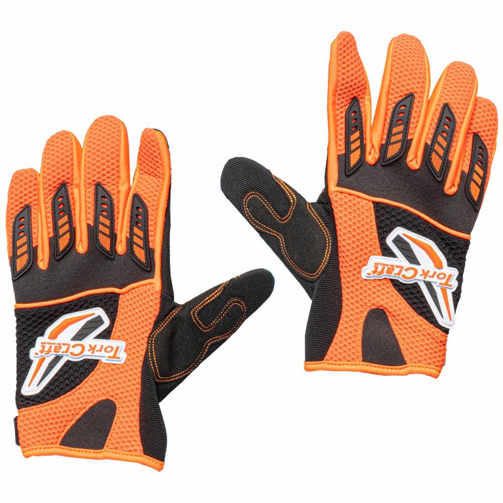 Limited Edit. Large Racing Glove Orange Syn. Leather - Livestainable.co.za