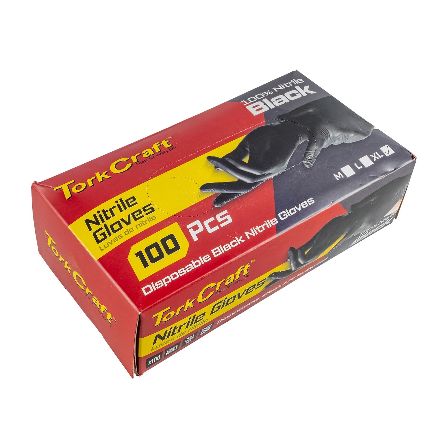 Tork Craft Nitrile Glove L/Duty X Large Black 100 Pc T/Box