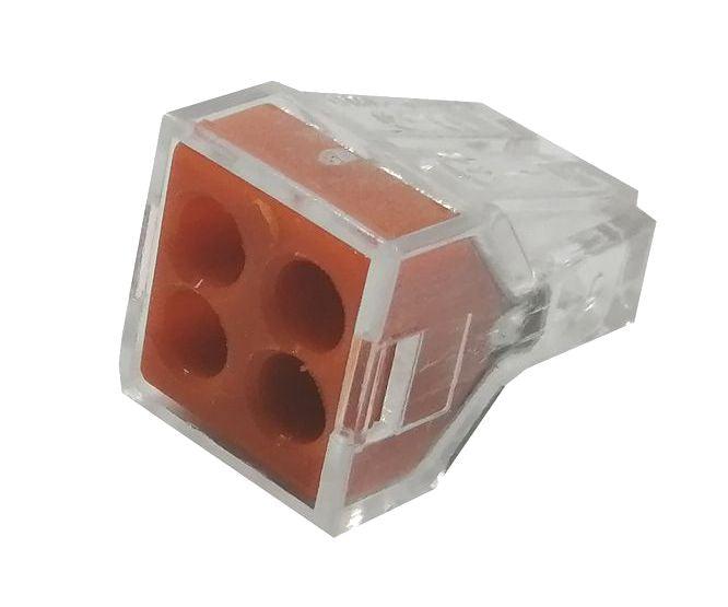 Quick Wire Connector 4 Way 2 Row 24 A 240 Vac Tb Pct104 - Livestainable.co.za