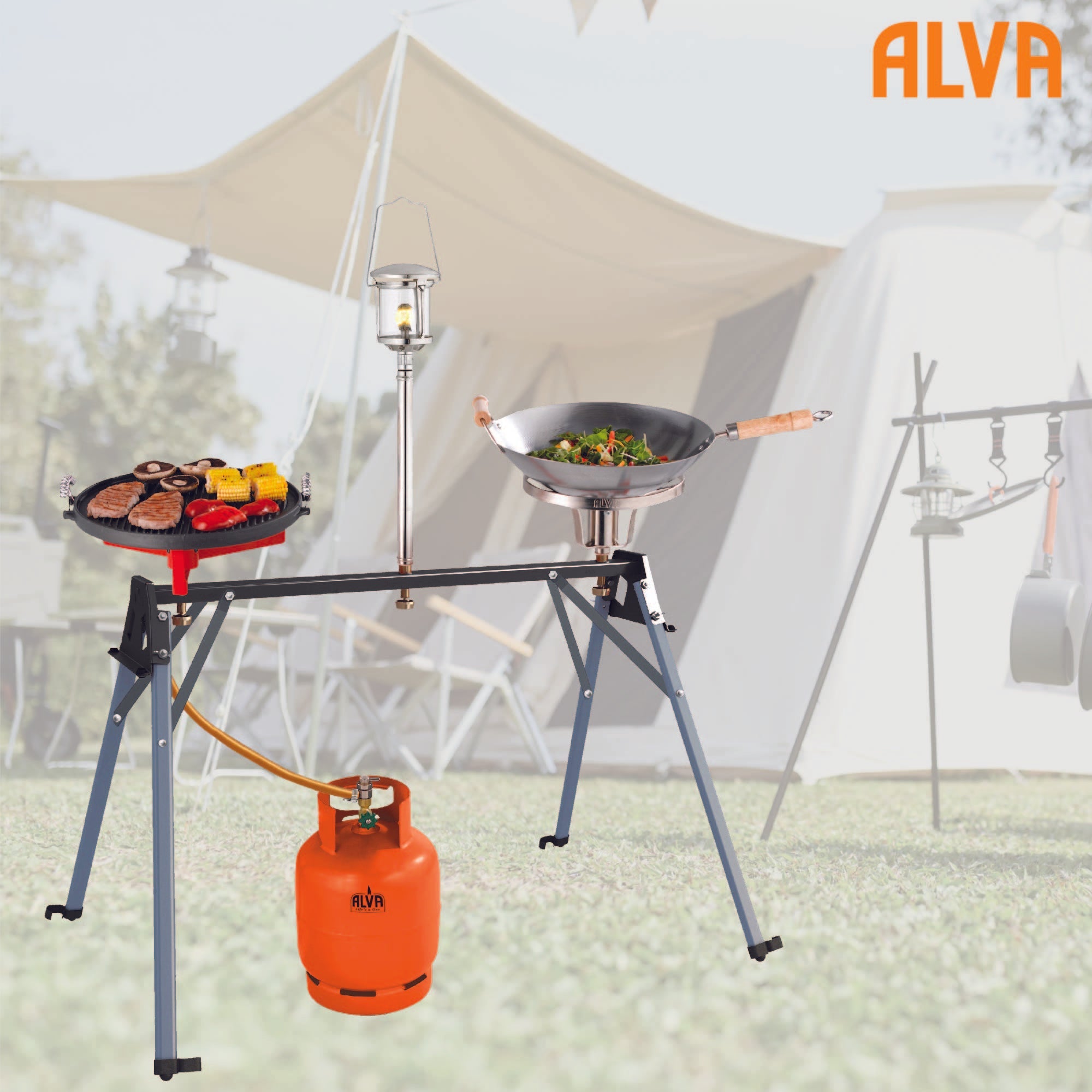 Amacooka Stand Multi Purpose 3 Port Gas Manifold Stand