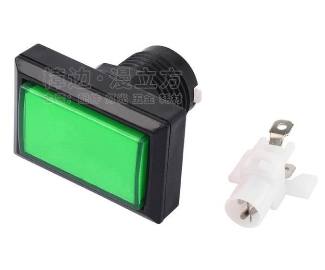 Rectangular Push Button Mom Illum Green 50x33mm 240490 - Livestainable.co.za