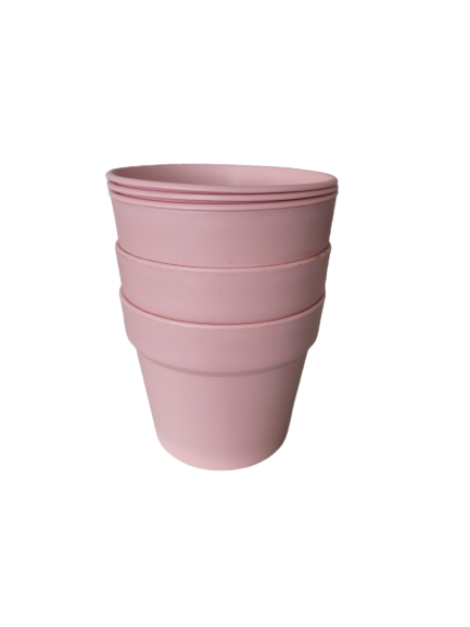 Plastic Flower Pot Set 3 Pcs Pink