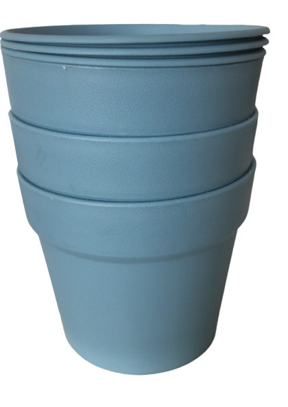 Plastic Flower Pot Set 3 Pcs Blue