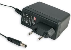 Power Supply W/M I=220 O=12 Vdc 1 A25 2.1mm Gs15 E 3 P1 J